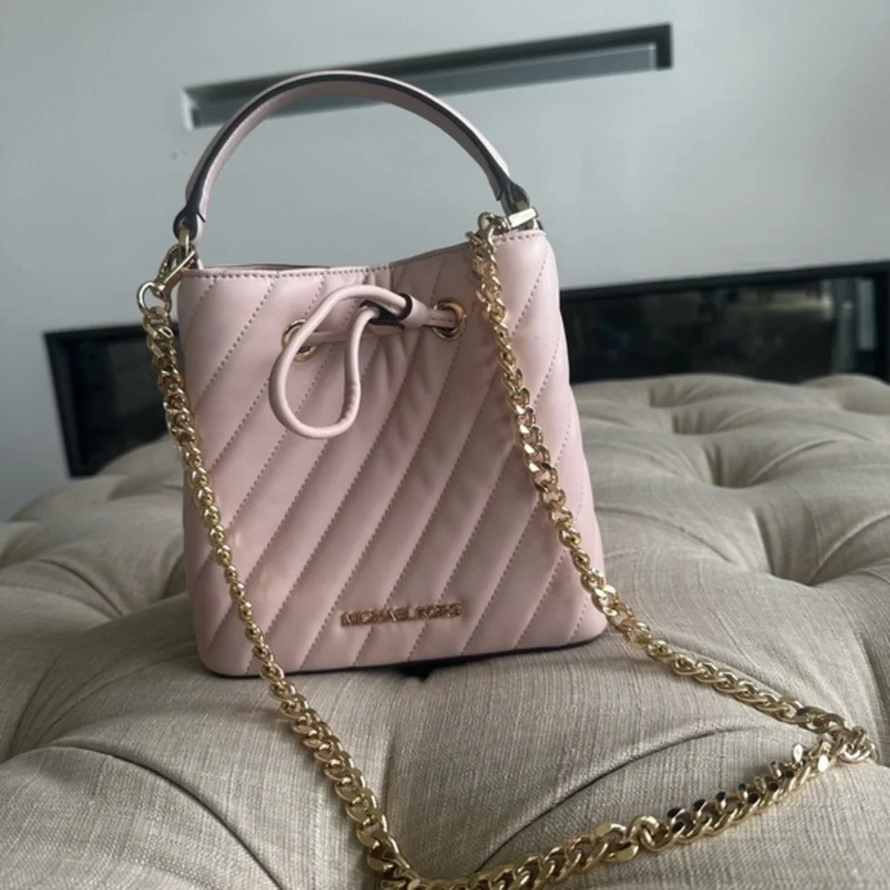 Michael Kors Light Pink Quilted Crossbody Bag